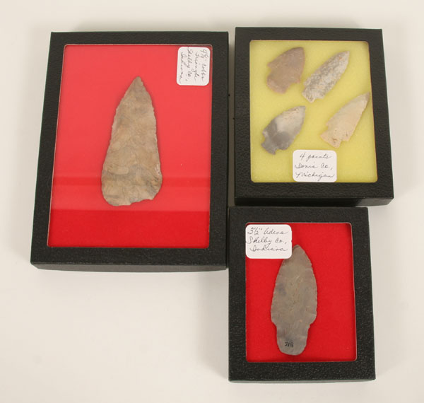 Six Native American stone artifacts  4ec11