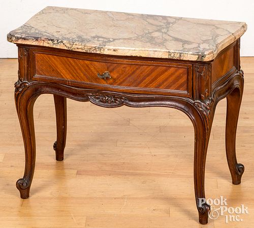 FRENCH MARBLE TOP STAND EARLY 3138b6