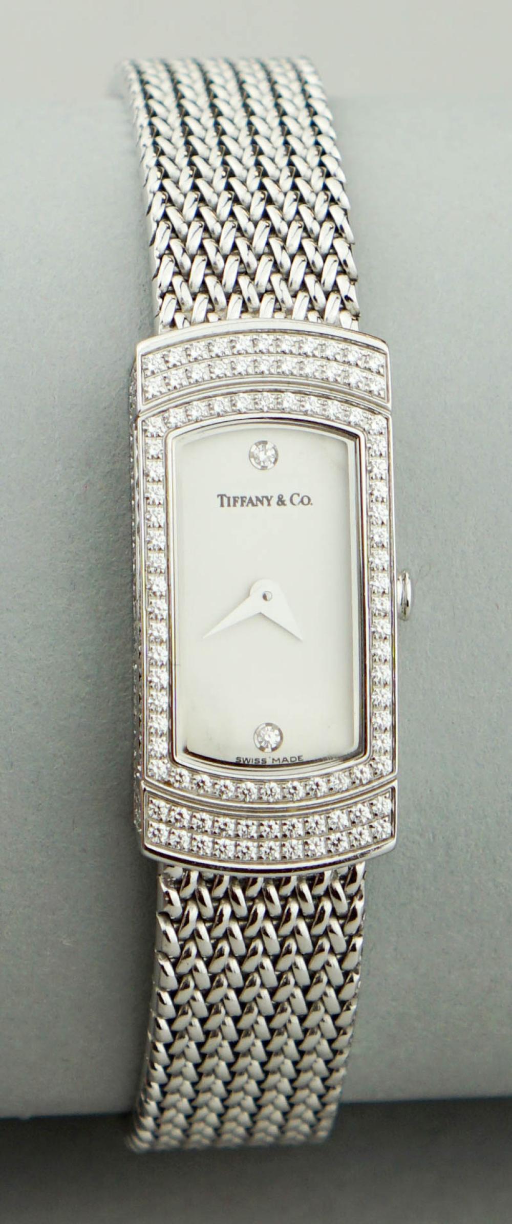 TIFFANY & CO. 18K WHITE GOLD AND