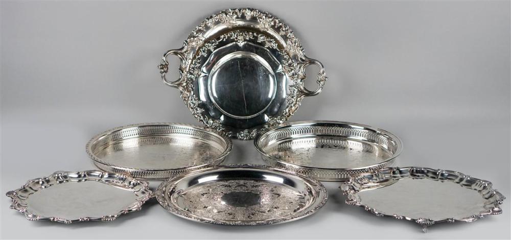 GROUP OF SEVEN CIRCULAR SILVERPLATED 313964