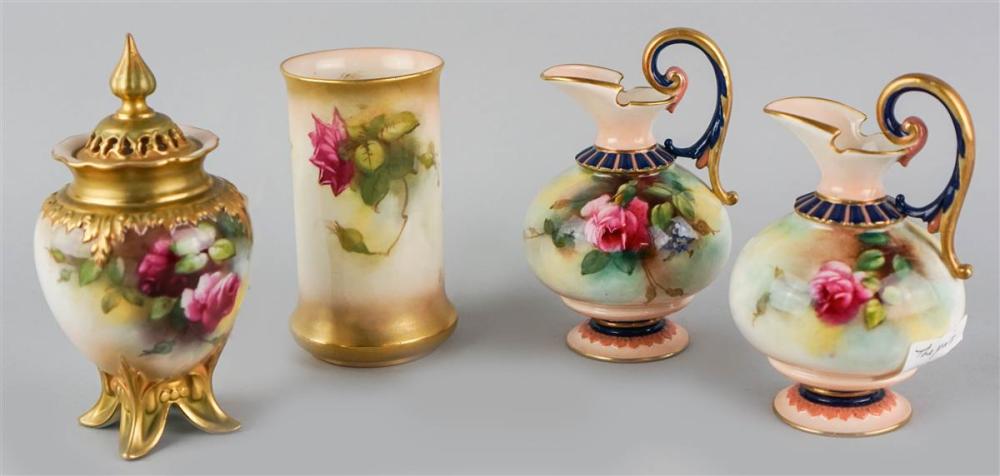 GROUP OF FOUR ROYAL WORCESTER HADLEY 3139cd