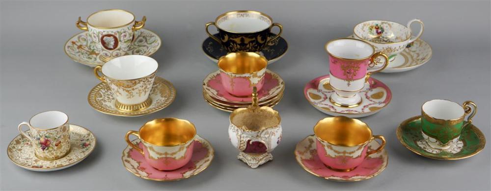 GROUP OF ENGLISH CUPS AND SAUCERS  3139e7