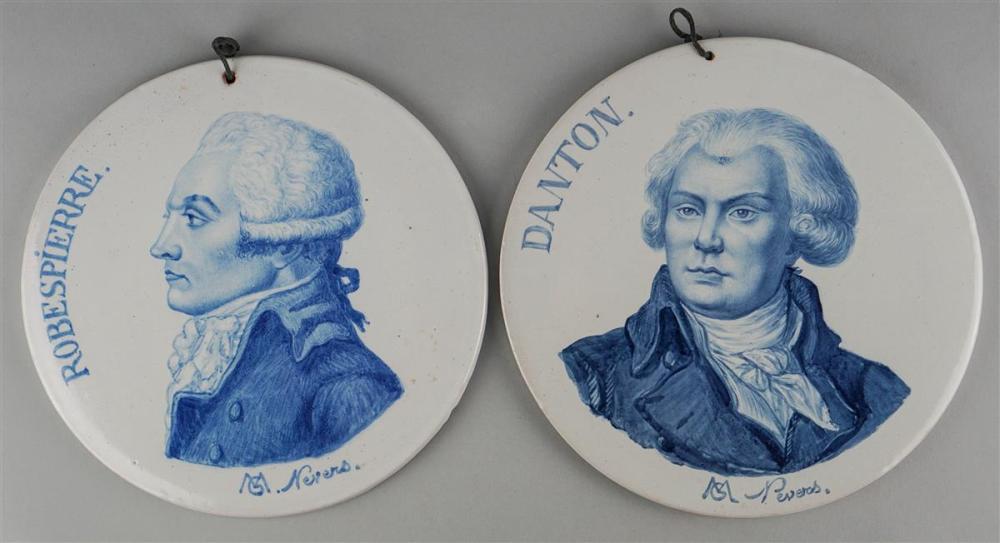 PAIR OF FRENCH FAIENCE PORTRAIT