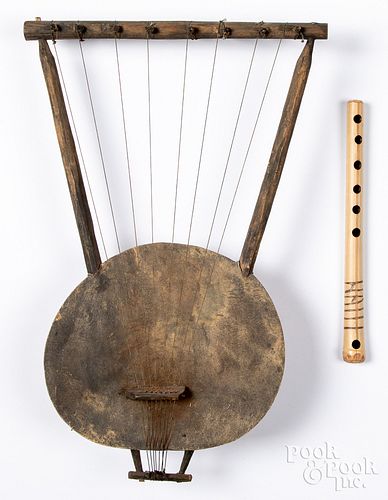 AFRICAN LYRE TOGETHER WITH A BAMBOO 313a0d