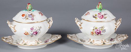 PAIR OF HAND PAINTED PORCELAINPair 313a0f