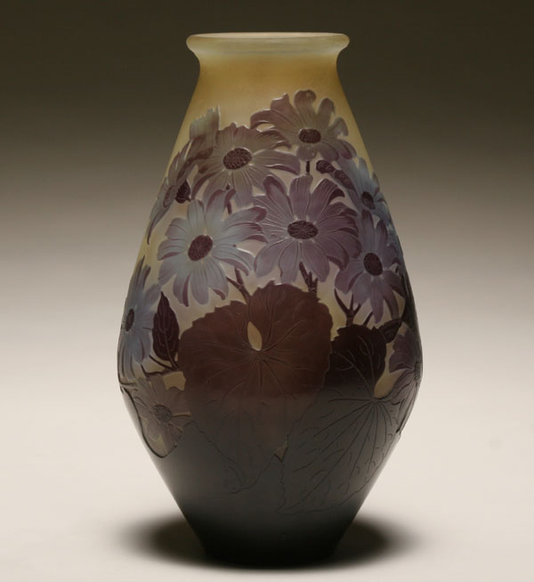 Galle French cameo art glass vase