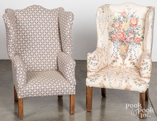 TWO CHILD'S WING CHAIRS, 20TH C.Two