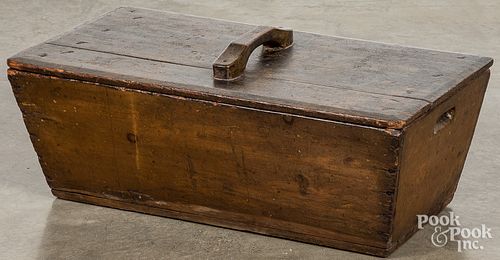 PAINTED PINE DOUGHBOX, EARLY 19TH