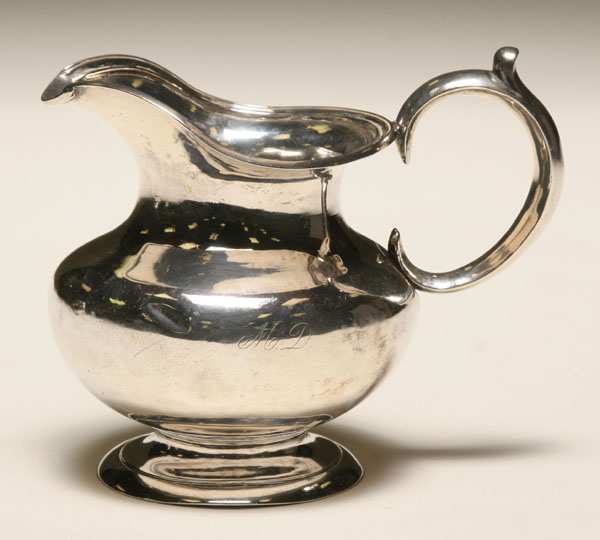 Russian silver creamer with marks