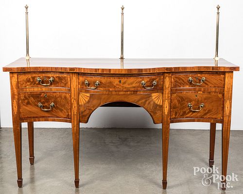 GEORGE III INLAID MAHOGANY SIDEBOARD  313ab9