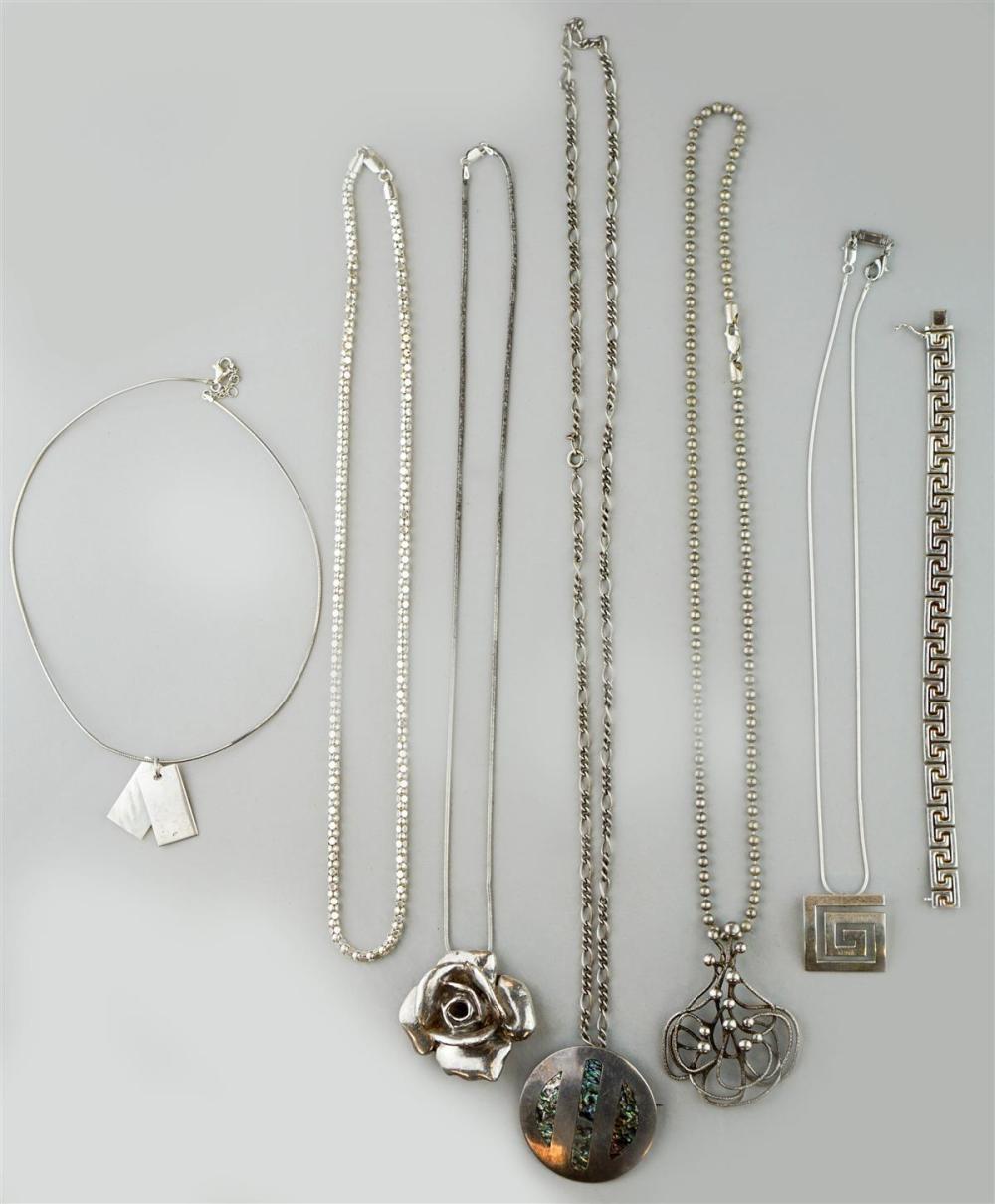 LARGE COLLECTION OF SILVER JEWELRYLARGE