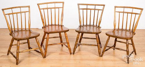 FOUR CHILD S RODBACK WINDSOR CHAIRS  313b0a