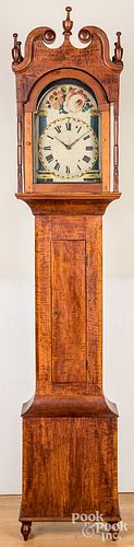 PENNSYLVANIA CURLY MAPLE TALL CASE 313b05