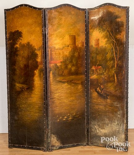 ENGLISH OIL ON CANVAS THREE-PART