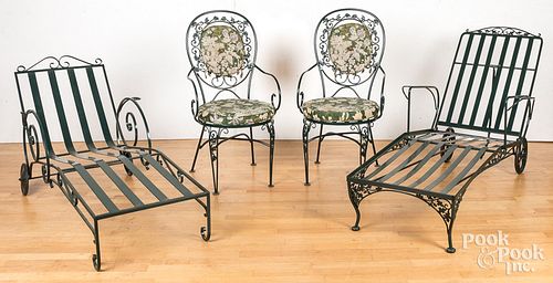 FOUR PIECES METAL PATIO FURNITUREFour