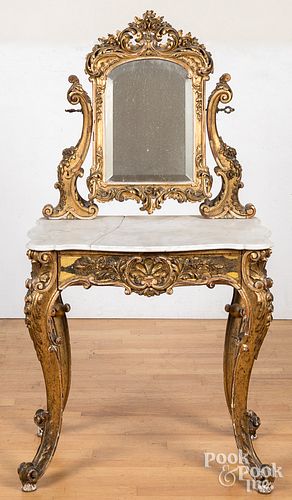 CARVED GILTWOOD DRESSING TABLE  313b2f