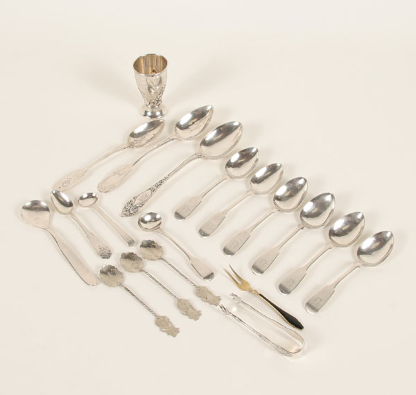 European sterling and silver flatware