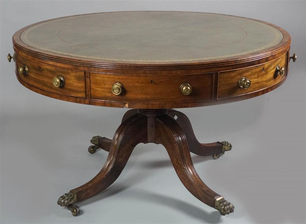 REGENCY MAHOGANY DRUM TABLEREGENCY 313b81