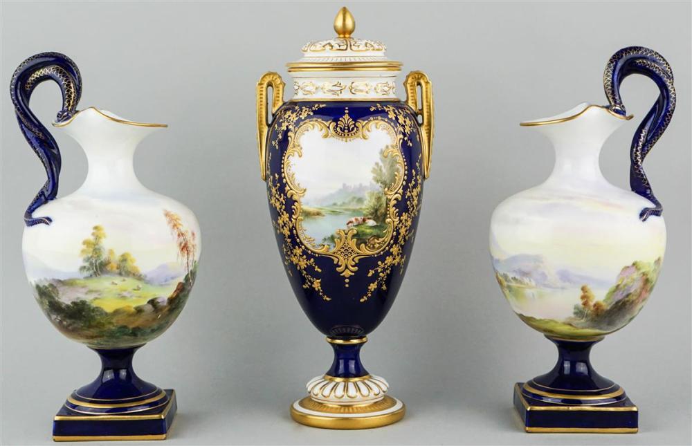 PAIR OF ROYAL WORCESTER SIGNED