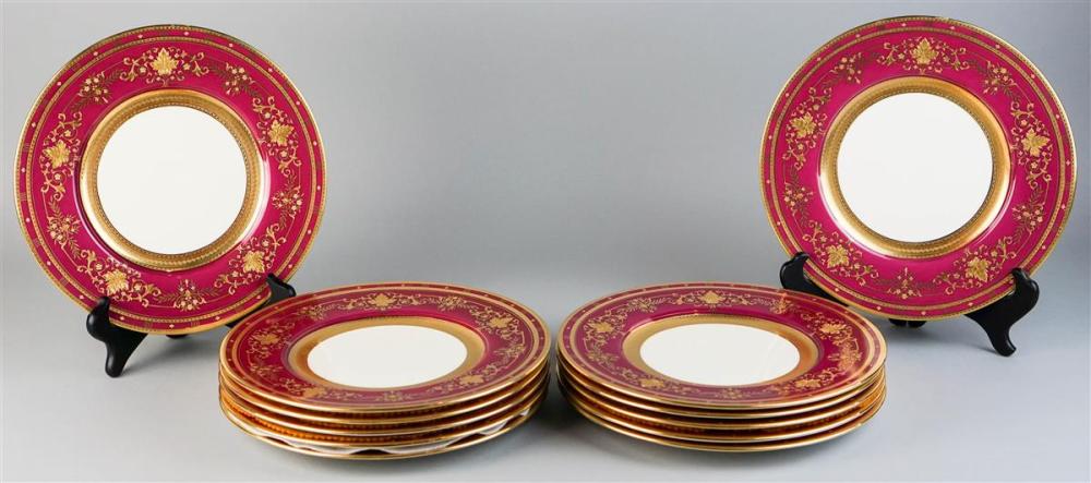 SET OF 12 MINTONS DINNER PLATES  313ba4