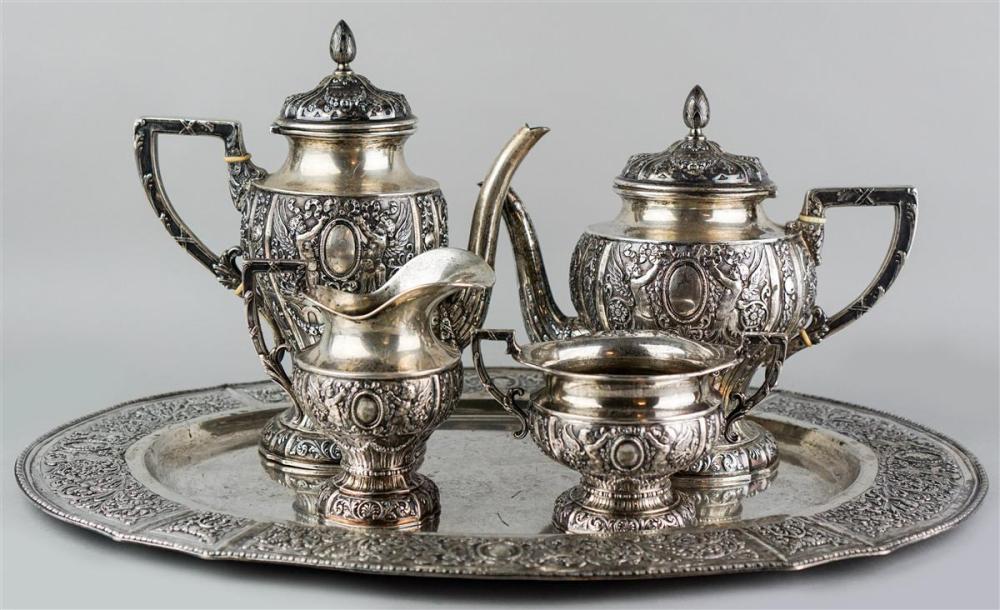 GERMAN SILVER NEOCLASSICAL REPOUSSE