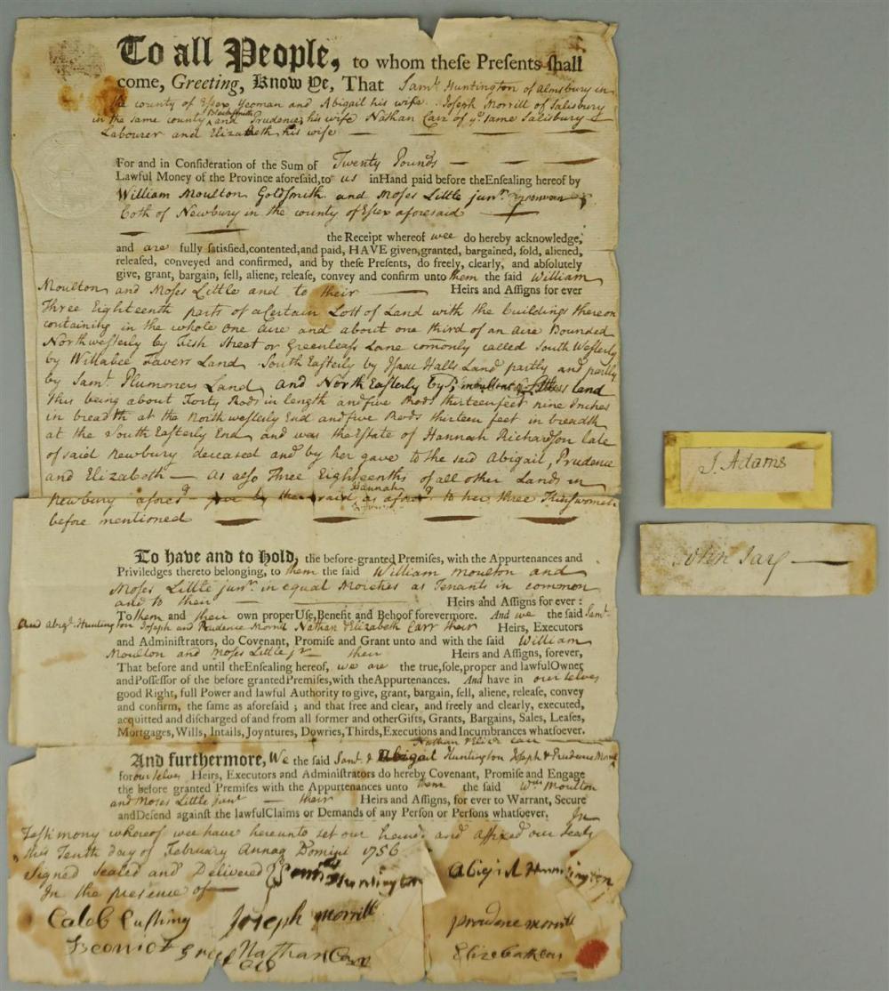 DOCUMENTS AND SIGNATURES OF EARLY 313bd5