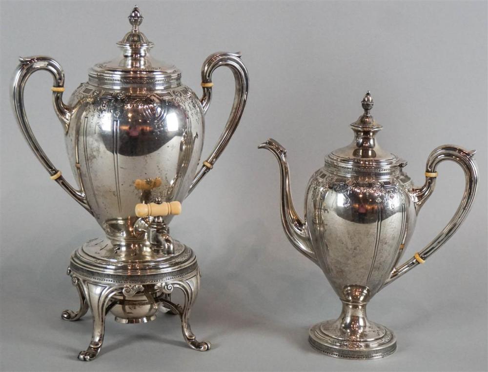 AMERICAN SILVER HOT WATER POT ON