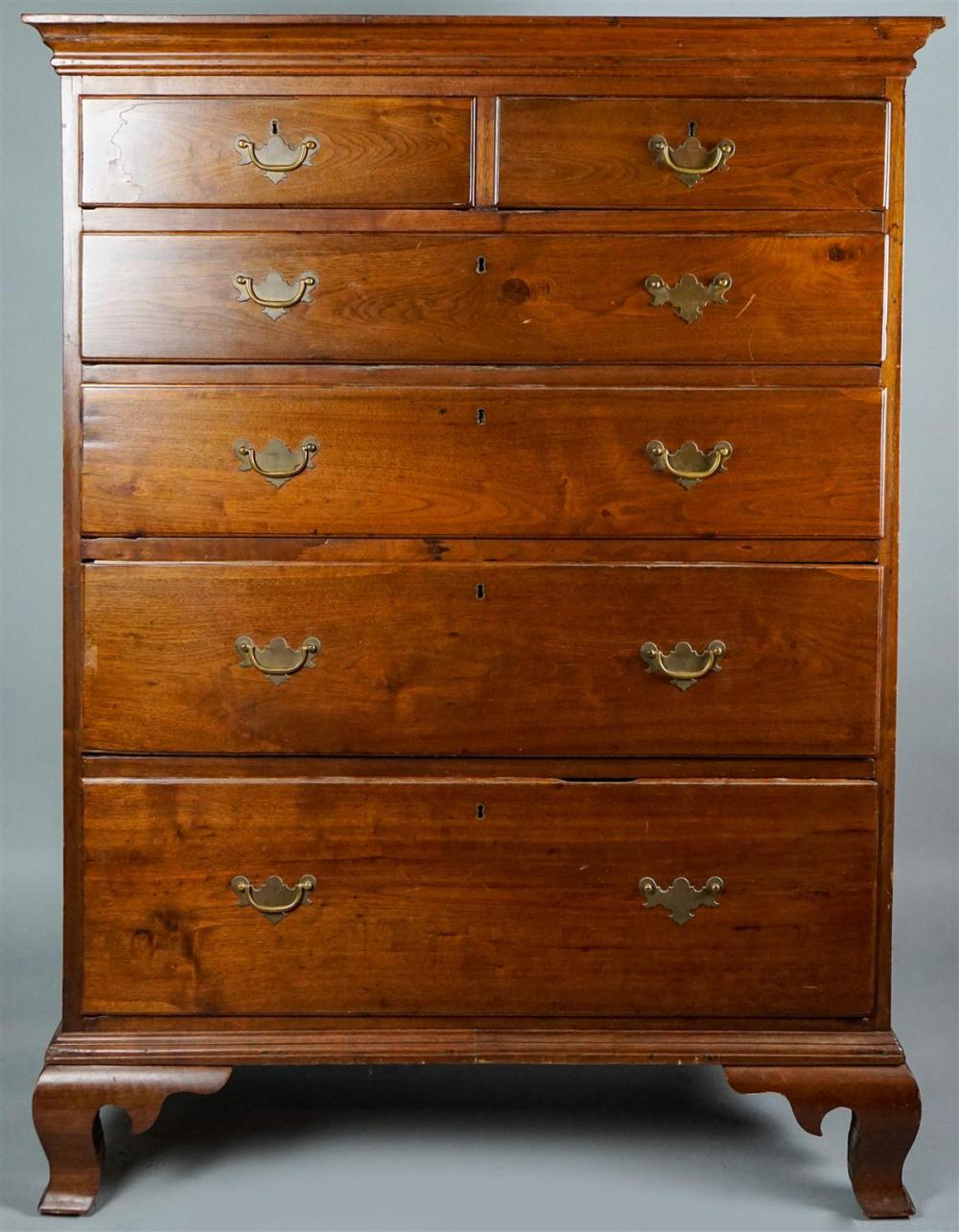 AMERICAN CHIPPENDALE WALNUT TALL 313c0c