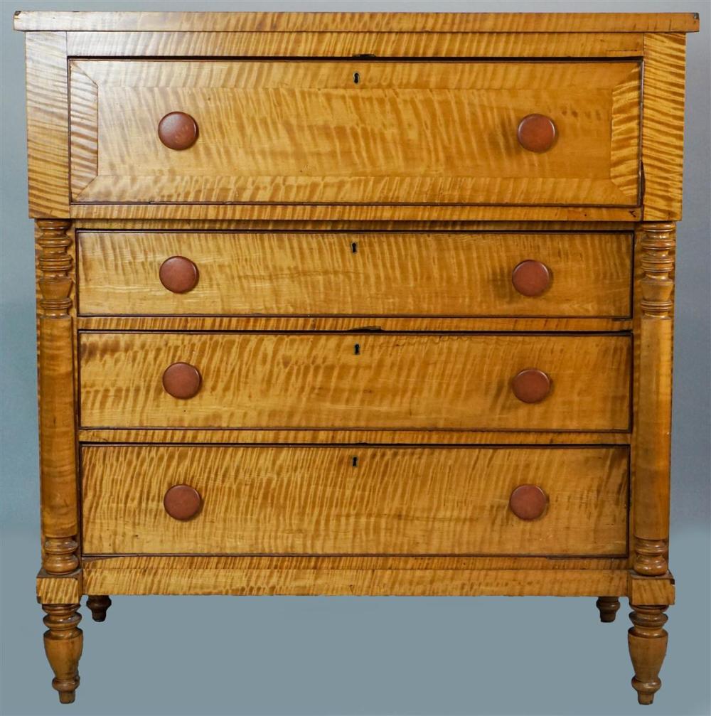 AMERICAN EMPIRE TIGER MAPLE CHEST 313c1a