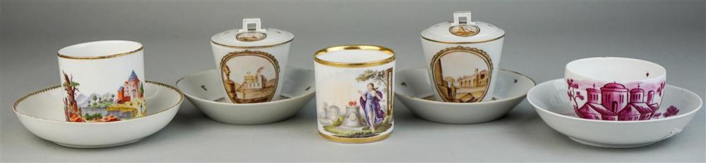 GROUP OF CONTINENTAL CUPS AND SAUCERS  313c38