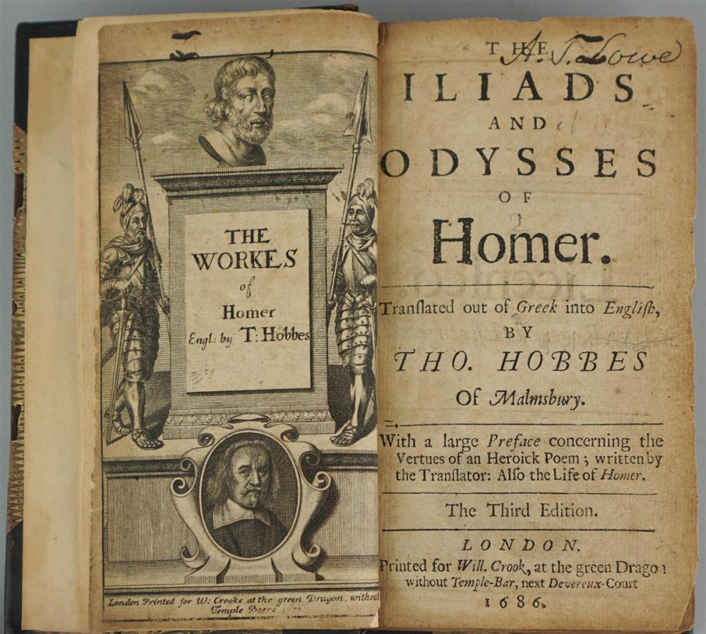  THOMAS HOBBES THE ILIADS AND 313ca3