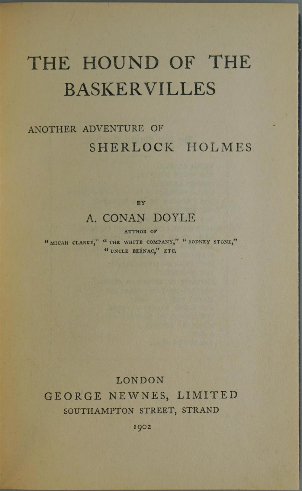 ARTHUR CONAN DOYLE S THE HOUND 313cab