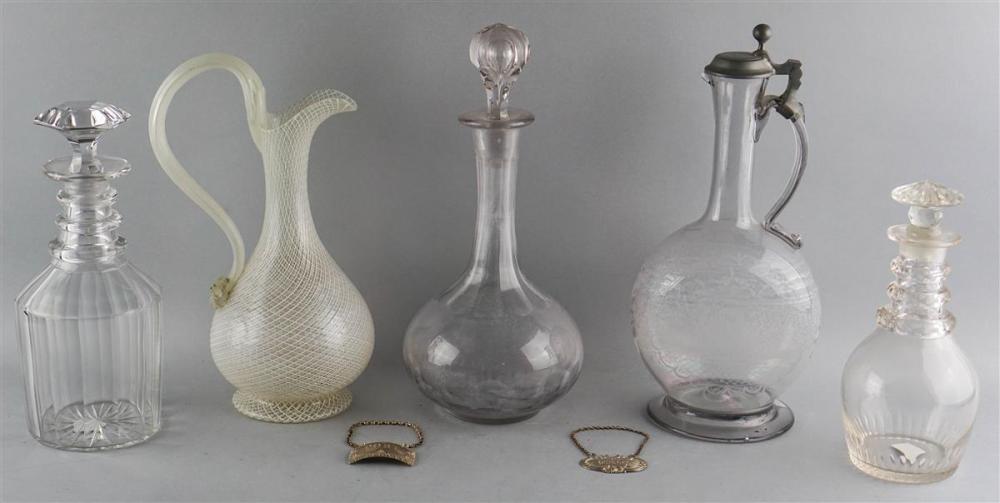 GROUP OF GLASSWARE INCLUDING TWO