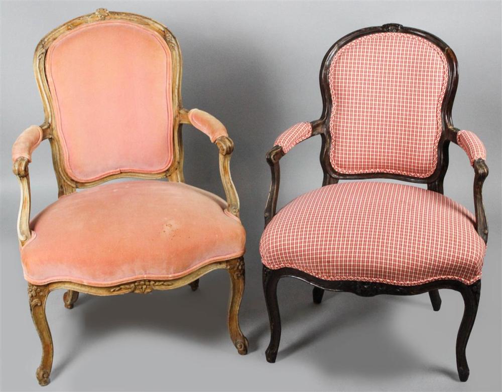 TWO LOUIS XV STYLE BEECHWOOD FAUTEUILSTWO 313cf3