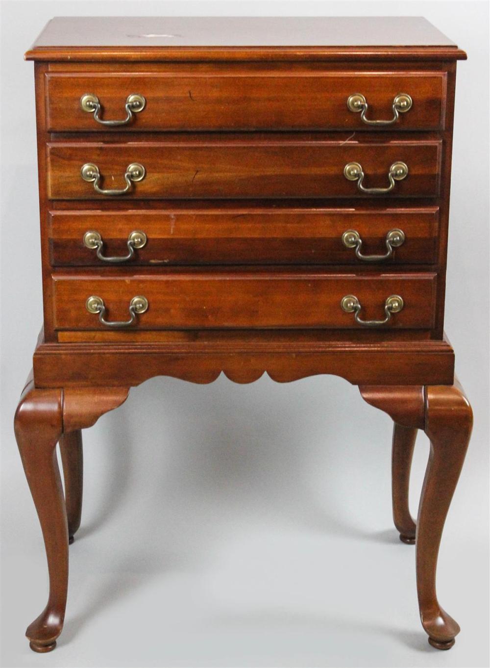 QUEEN ANNE STYLE MAHOGANY SILVER