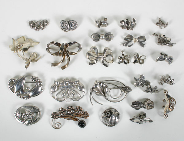 Modern vintage sterling silver floral