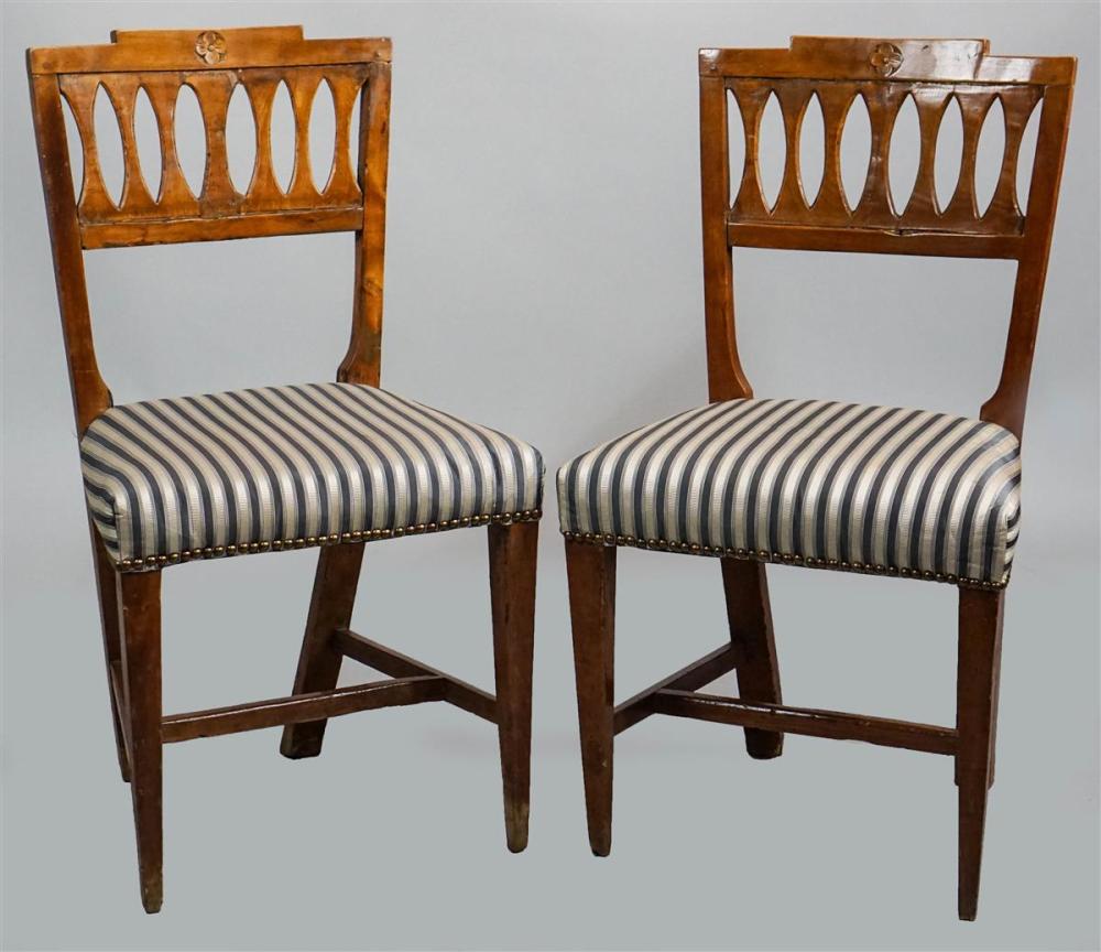 PAIR OF CONTINENTAL FRUITWOOD SIDE 313d20