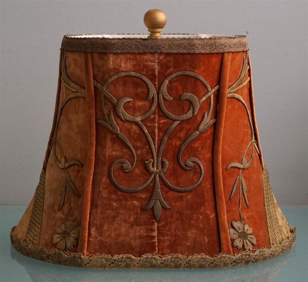 BESPOKE LAMPSHADE WITH GILT METAL