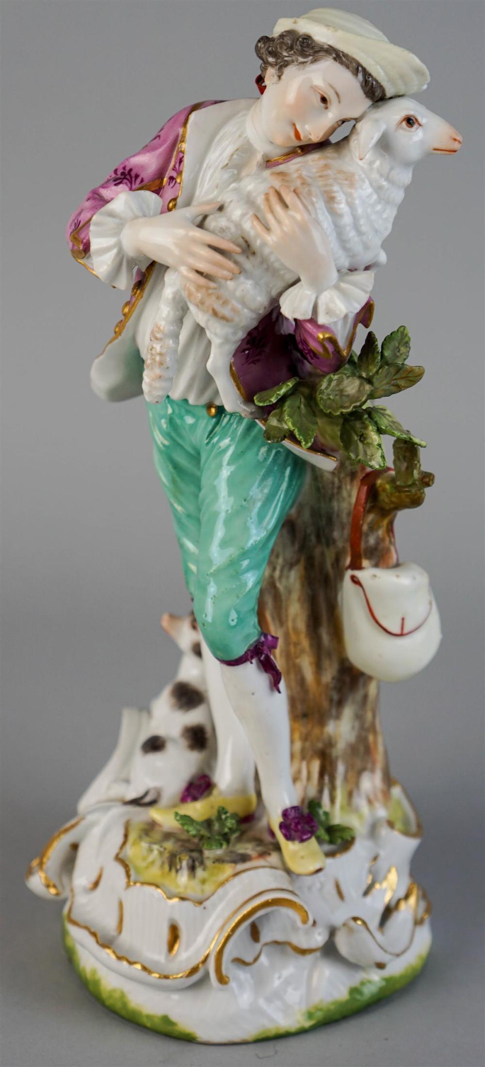 MEISSEN FIGURE OF A SHEPHERDMEISSEN