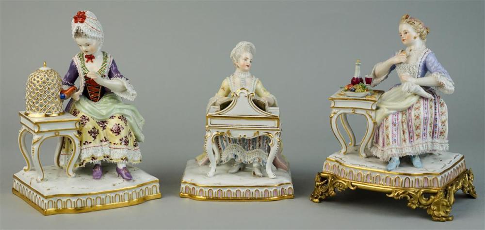 THREE MEISSEN ALLEGORICAL GROUPS