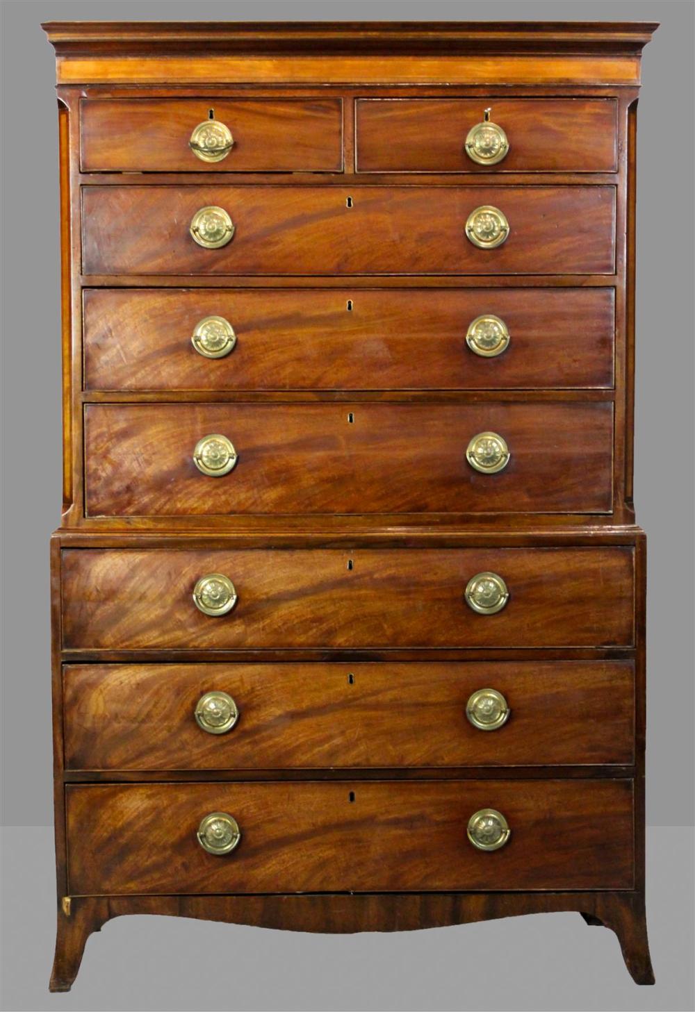 GEORGE III INLAID MAHOGANY CHEST 313dd7