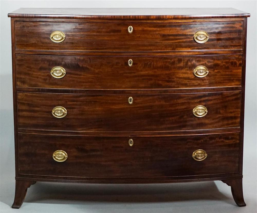 REGENCY MAHOGANY BOWFRONT CHEST