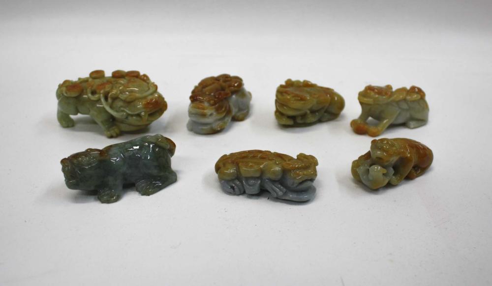 COLLECTION OF SEVEN CHINESE HARDSTONE 313dfa