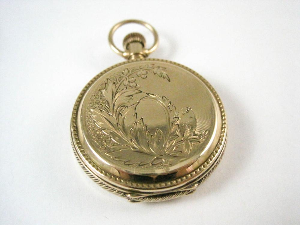 ELGIN 14K GOLD HUNTER CASE POCKET WATCH,