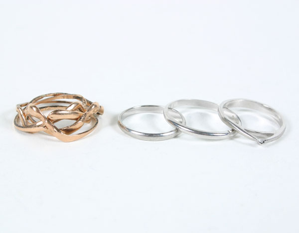 White/rose gold 14K assortment