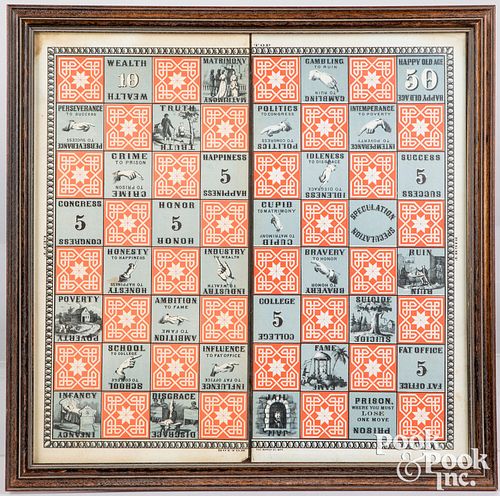 EARLY PARKER BROS. CHECKERED GAME
