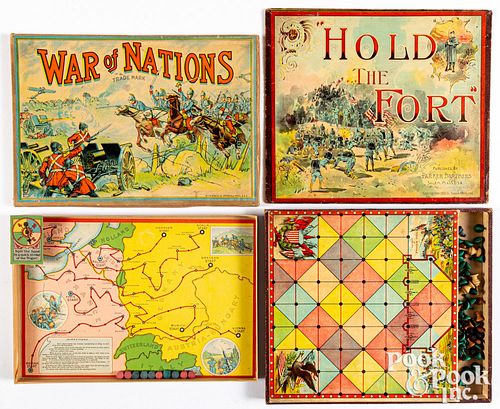 TWO EARLY BOARD GAMES, CA. 1900Two Early