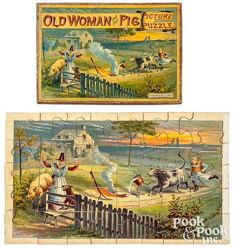 OLD WOMAN AND HER PIG PICTURE PUZZLE  313f54