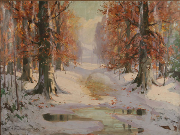 W A Eyden Indiana Winter Landscape 4ecbe