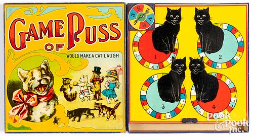 MILTON BRADLEY GAME OF PUSS BOARD 313f6f